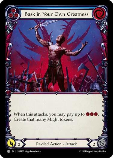 Bask in Your Own Greatness (Blue) [SUP100] (Super Slam)  Rainbow Foil
