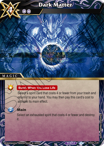 Dark Matter (BSS01-126) [Dawn of History]